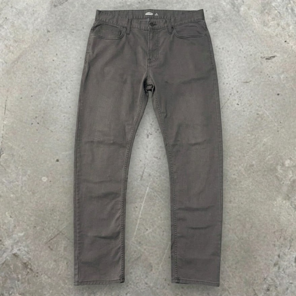 Grey Slacks Flat Front Work Pants Size 34x34 Business Casual Old Navy